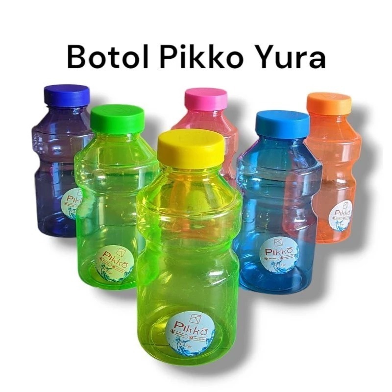 Jual Botol Mini Pikko Yura Bentuk Galon Bahan Plastik Tebal 500 ML Anti ...