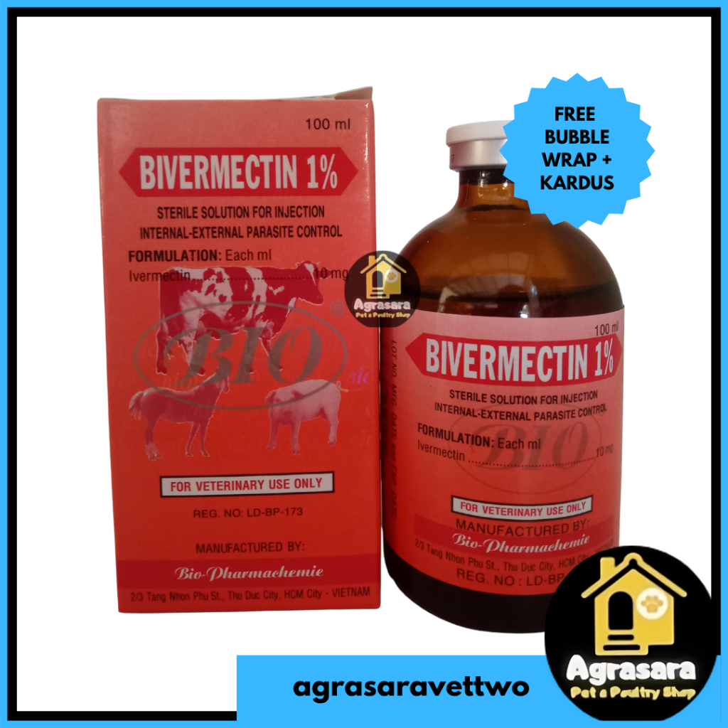 Jual Biver mec tin 1 % 100ml- LIKE IVERVET BREMAMECTIN Obat Kutu Cacing ...