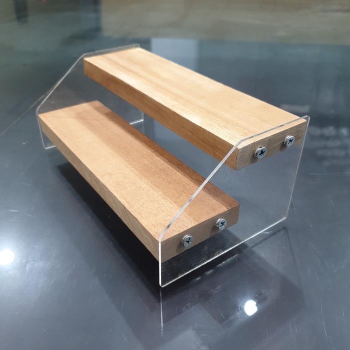 Jual E-Katalog- Rak Akrilik Kayu 2 Tingkat Serbaguna / Display Action ...