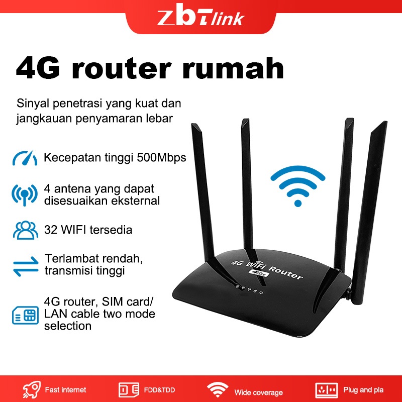 Jual ZBTlink Router 4G 500Mdps mendukung semua kartu SIM & jaringan ...