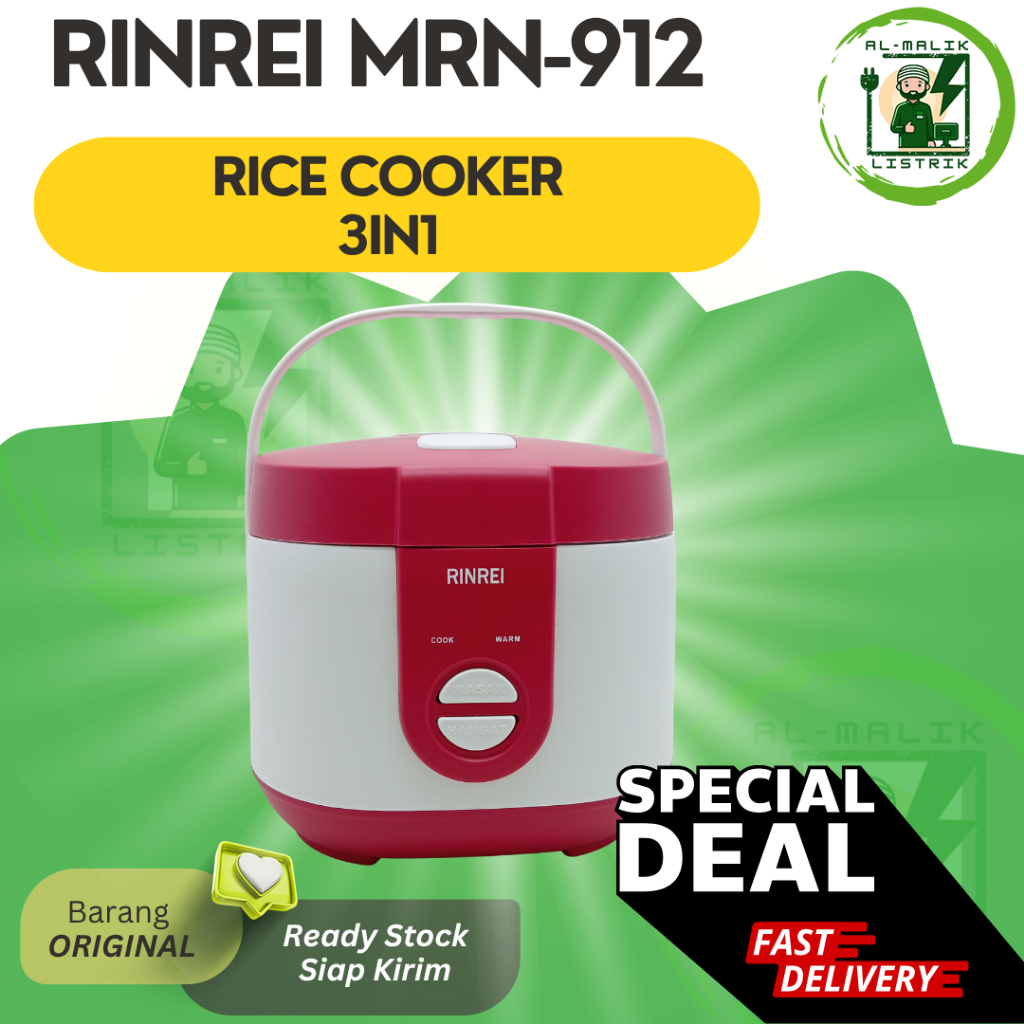 Jual Rinrei MRN-912 Rice Cooker Penanank Nasi 3in1 Masak Kukus Hangat ...