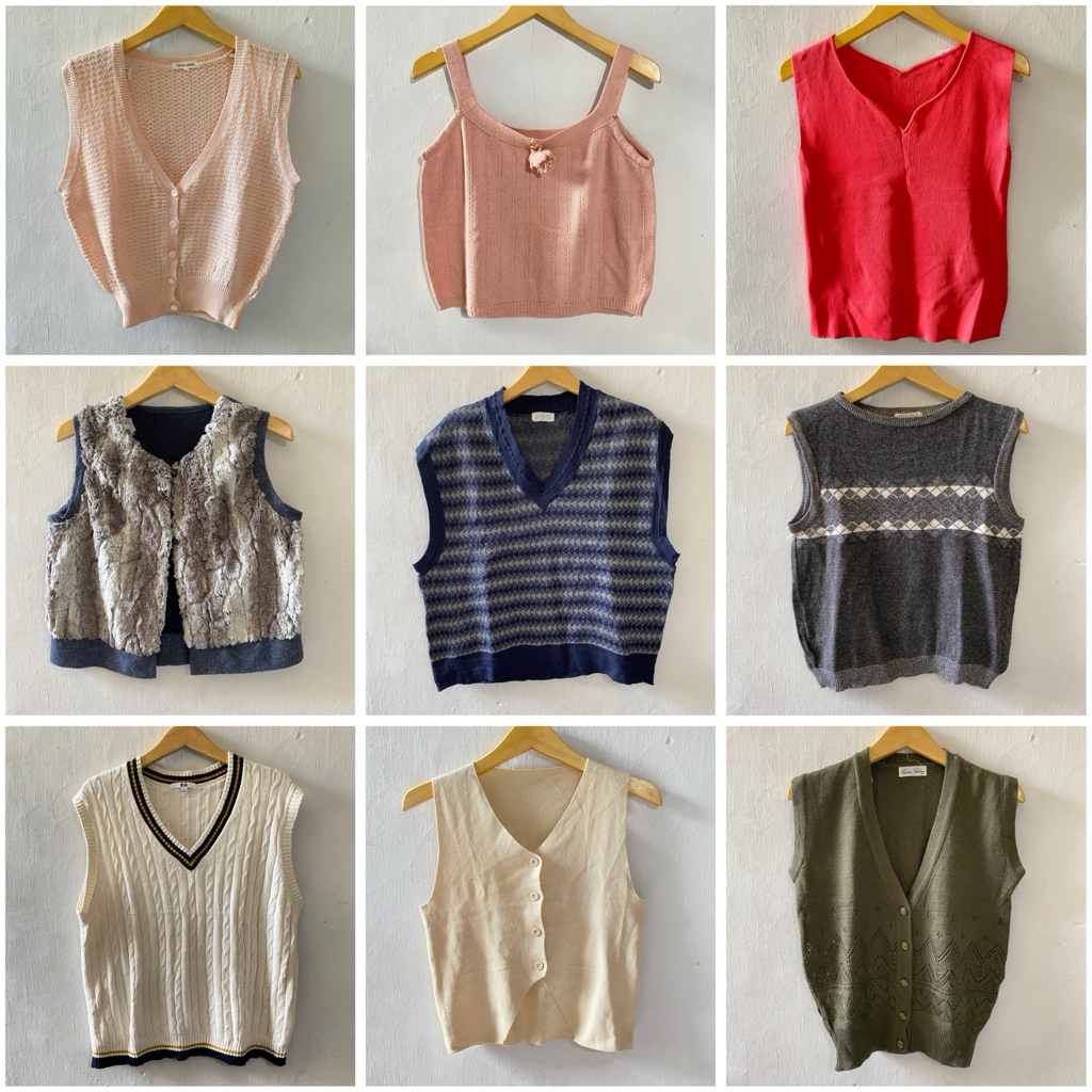 Jual Vest Rajut Wanita / Rompi Rajut Cewek Kekinian – Outer Tanpa ...