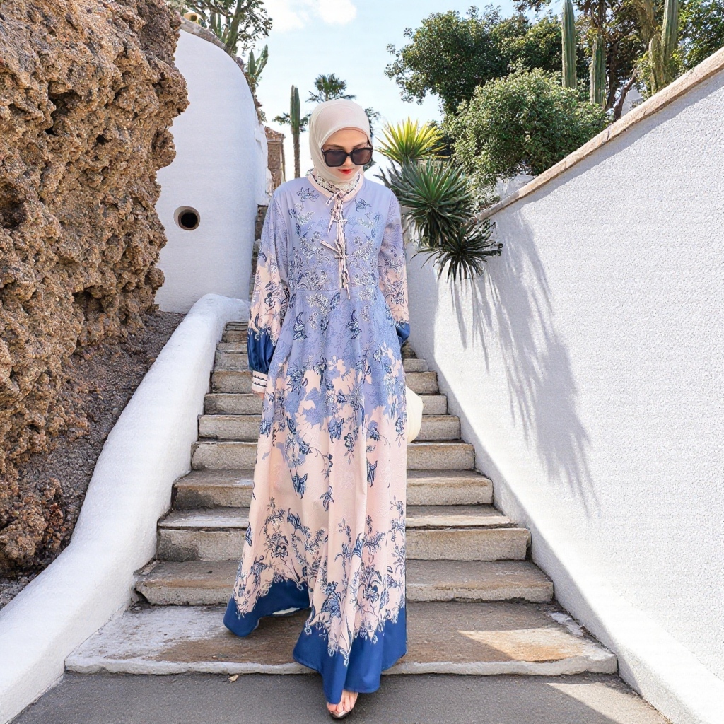 Jual FANMU RAYA COLLECTION | Dress Batik Raya Wanita Elegan Mewah/Gamis ...