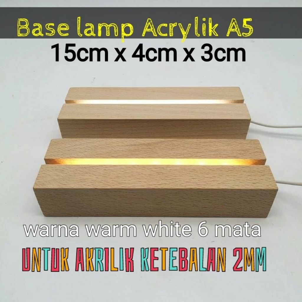 Jual base lamp akrilik A5 tatakan lampu akrilik, dudukan lampu akrilik ...