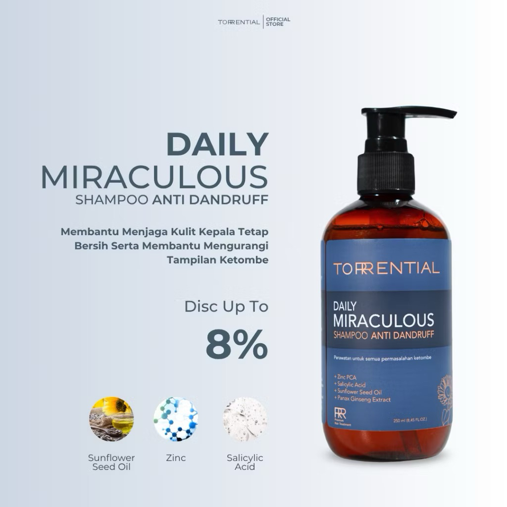 Jual Torrential Shampoo Anti Ketombe Bergaransi - Daily Miraculous