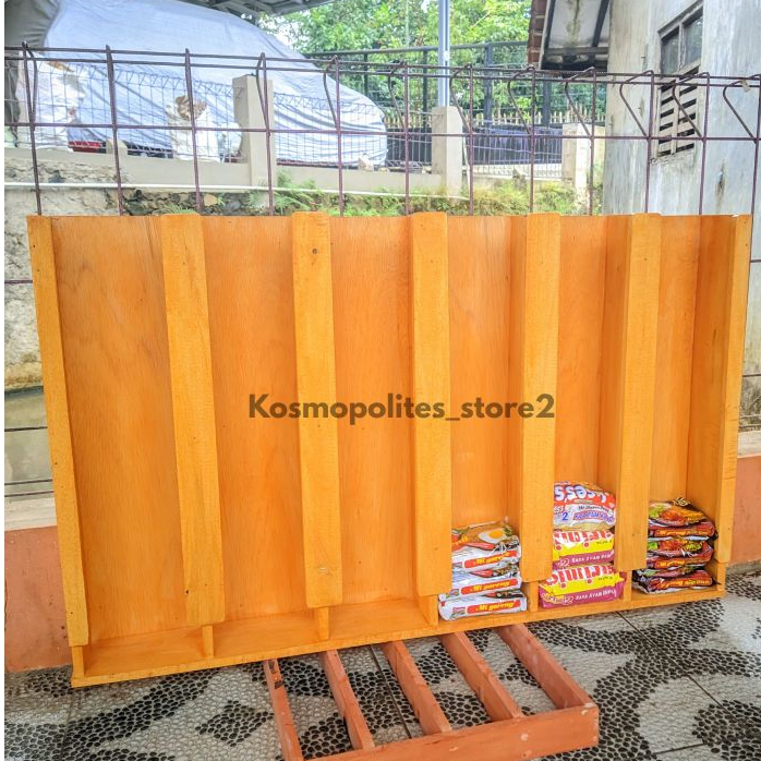 Jual Rak Indomie Kayu / Rak Mie Instan / Display Warmindo Minimalis ...