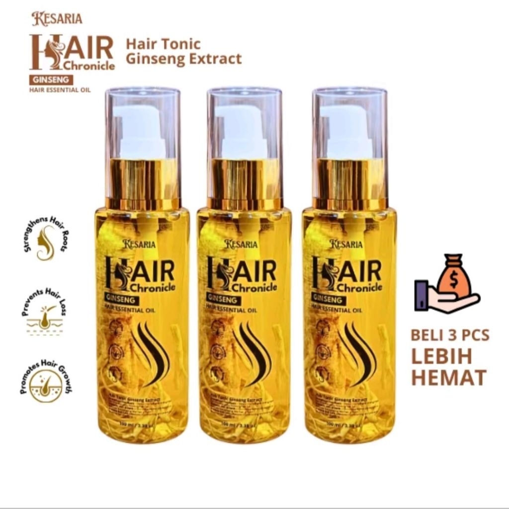 Jual PAKET HEMAT 3 BOTOL HAIR TONIC KISERIA_Hair Tonic Gingseng Vitamin ...