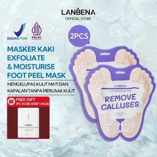 [Beli 2 Gratis 1] LANBENA 1 Pair Foot Peeling Mask Remove Dead Skin - Masker Kaki Pengelupas Kulit Mati Pecah Pecah Dan Kering Dan Kasar