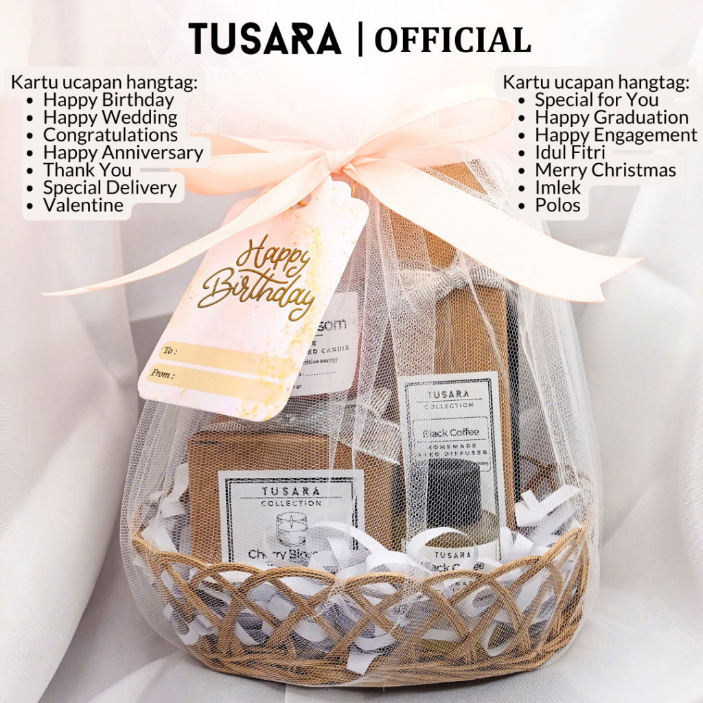 Jual READY STOCK Hampers TUSARA | Parfum Reed Diffuser Lilin ...