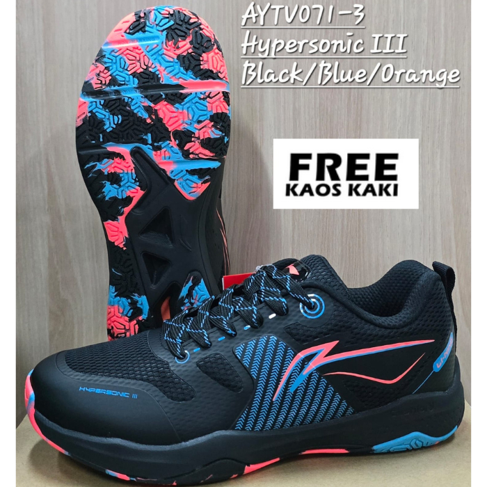 LINING HYPERSONIC III AYTV071 Sepatu Badminton Original Li-Ning