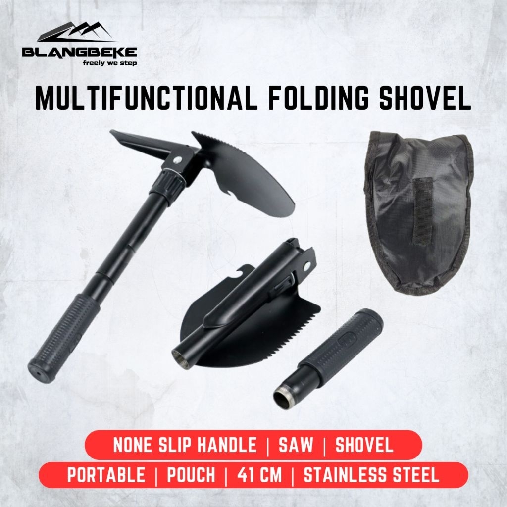 Jual Sekop Cangkul Pacul Lipat Multifunction Folding Shovel 4 in 1 ...
