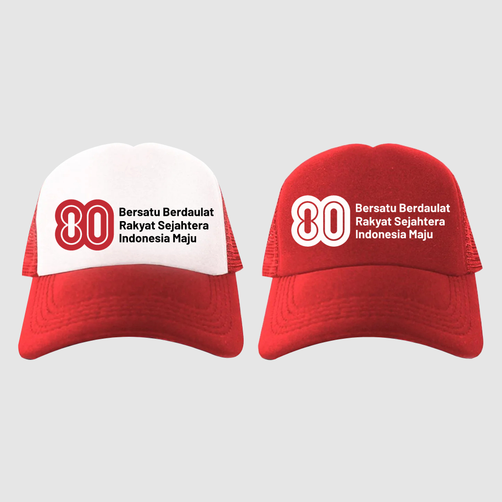 Jual SKZK Topi Trucker Hat 80 tahun BERSATU BERDAULAT RAKYAT SEJAHTERA ...