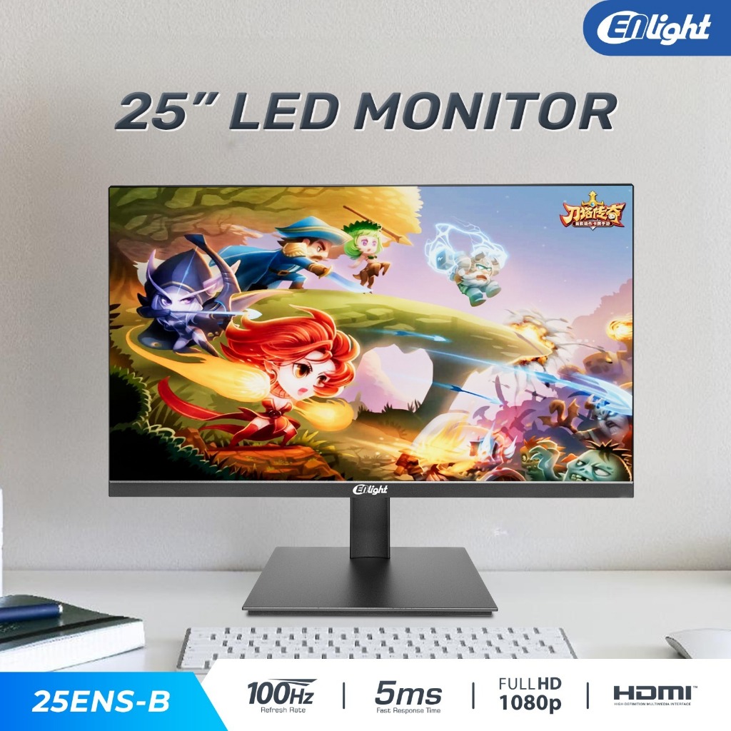 Jual Monitor Enlight 25ENS-B 25 Inch Frameless VA 5ms Full HD 100Hz VGA ...