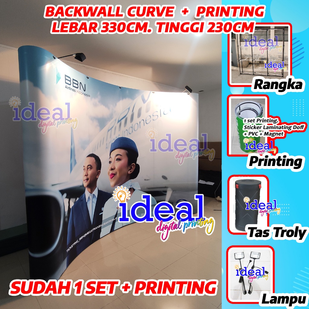Jual Backdrop backwall Lebar 330cm x Tinggi 230cm background konferensi ...
