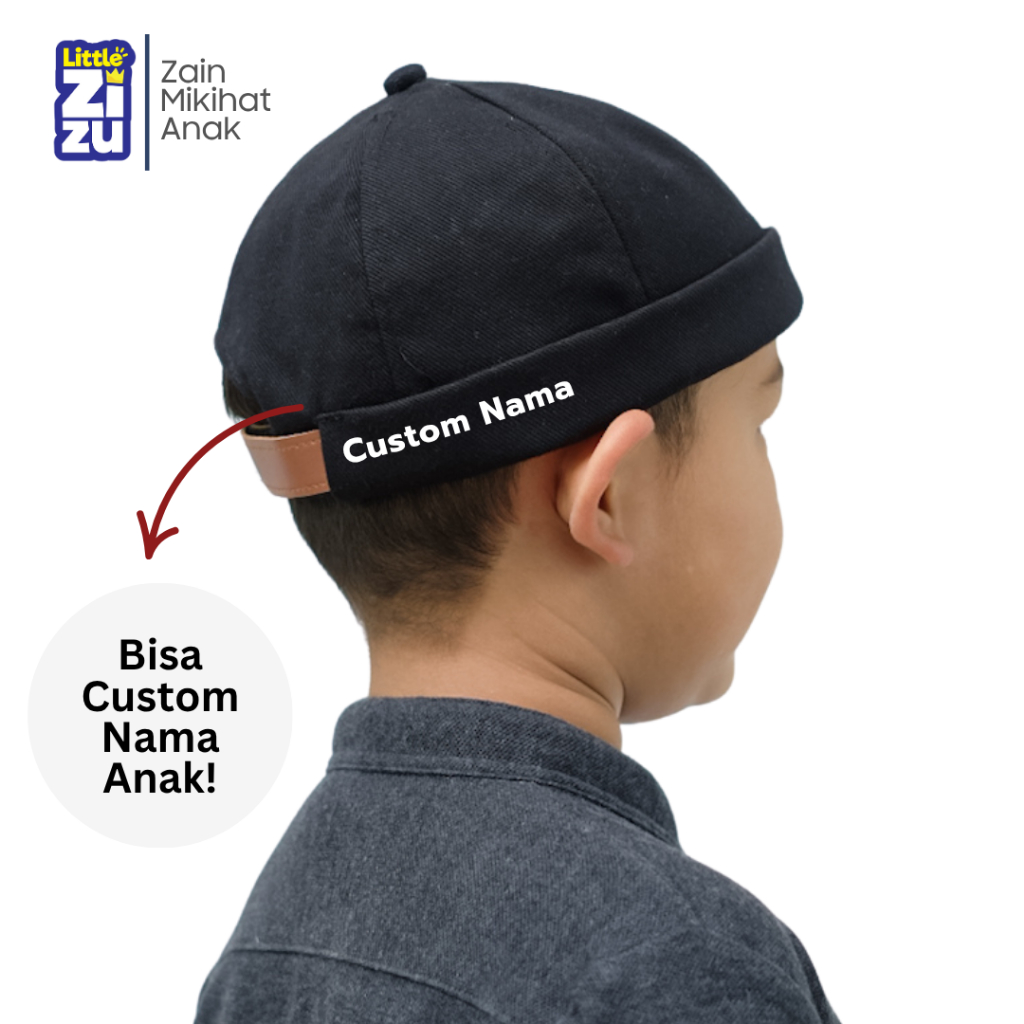 Jual Little Zizu - Zain Mikihat Peci Anak Custom Nama | Shopee Indonesia