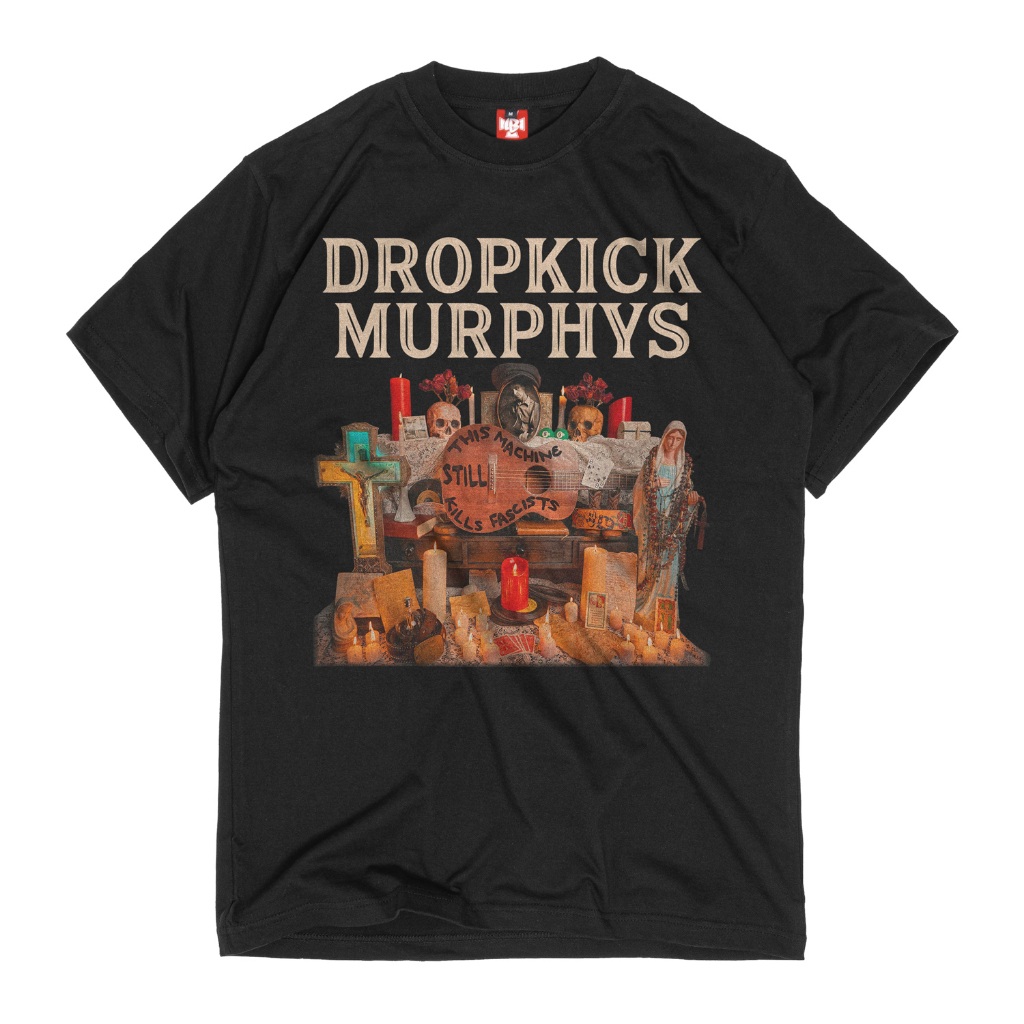 Dropkick Murphys T-Shirt Uomo Nero - Cursive Logo - 100% Cotone - Taglia XL - 4