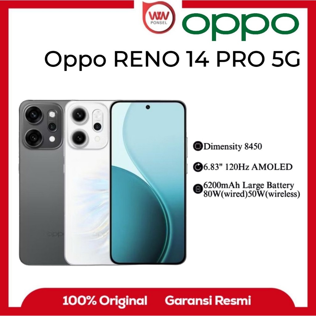 Jual Hp Oppo Reno 14 Pro 5G Ram 12GB Internal 512GB Garansi Resmi ...