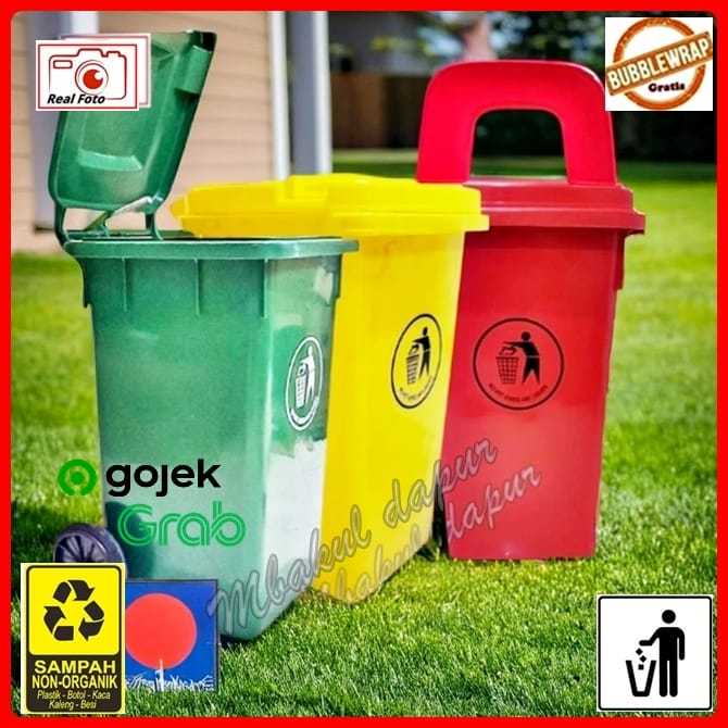 Jual Tempat Sampah Besar Plus Roda Import Plastik Asli Lentur Warna ...