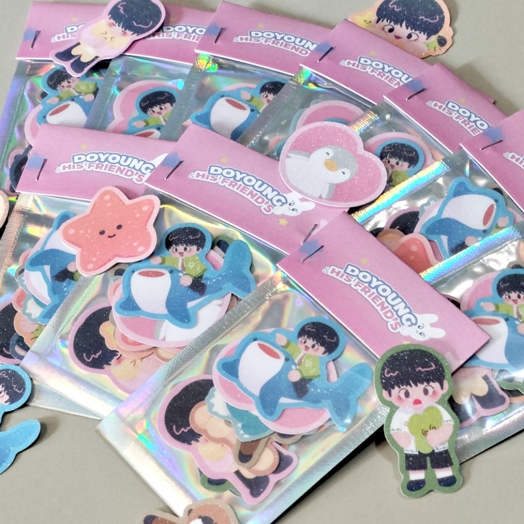 Jual [READY STOCK] Doyoung & His Friends Part 1 Glitter Sticker Heart ...