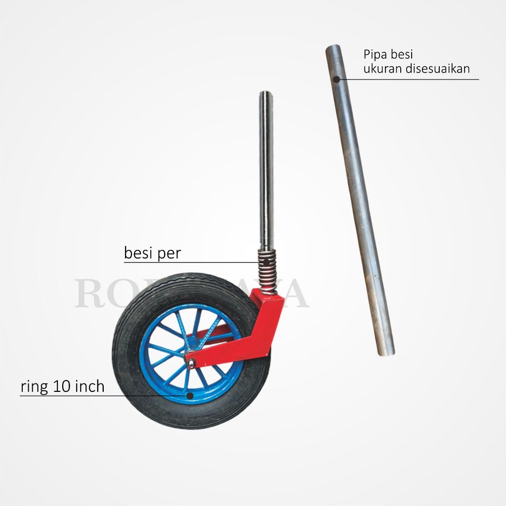 Jual Roda Geletrek Ban vespa 10 inch / roda bantu untuk Gerobak roda ...