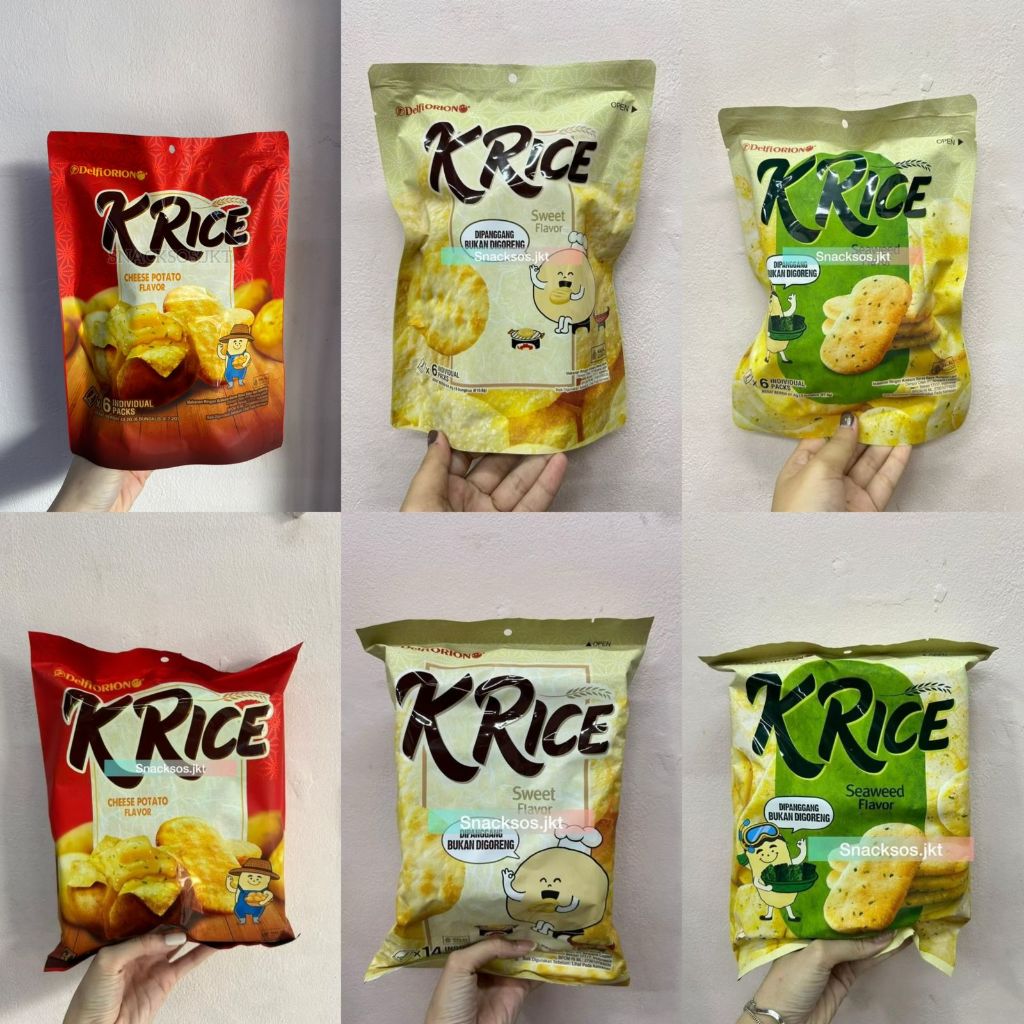 Jual DELFI ORION CRACKERS O'RICE K'RICE SEAWEED / SWEET / KRICE CHEESE ...
