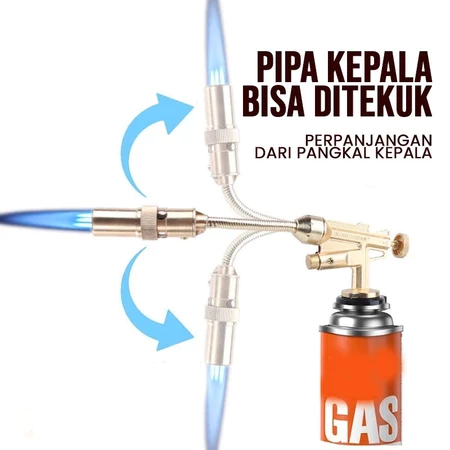 Jual Kepala Gas Blowtorch Set kaleng tabung Portable Flame Gun Las api ...