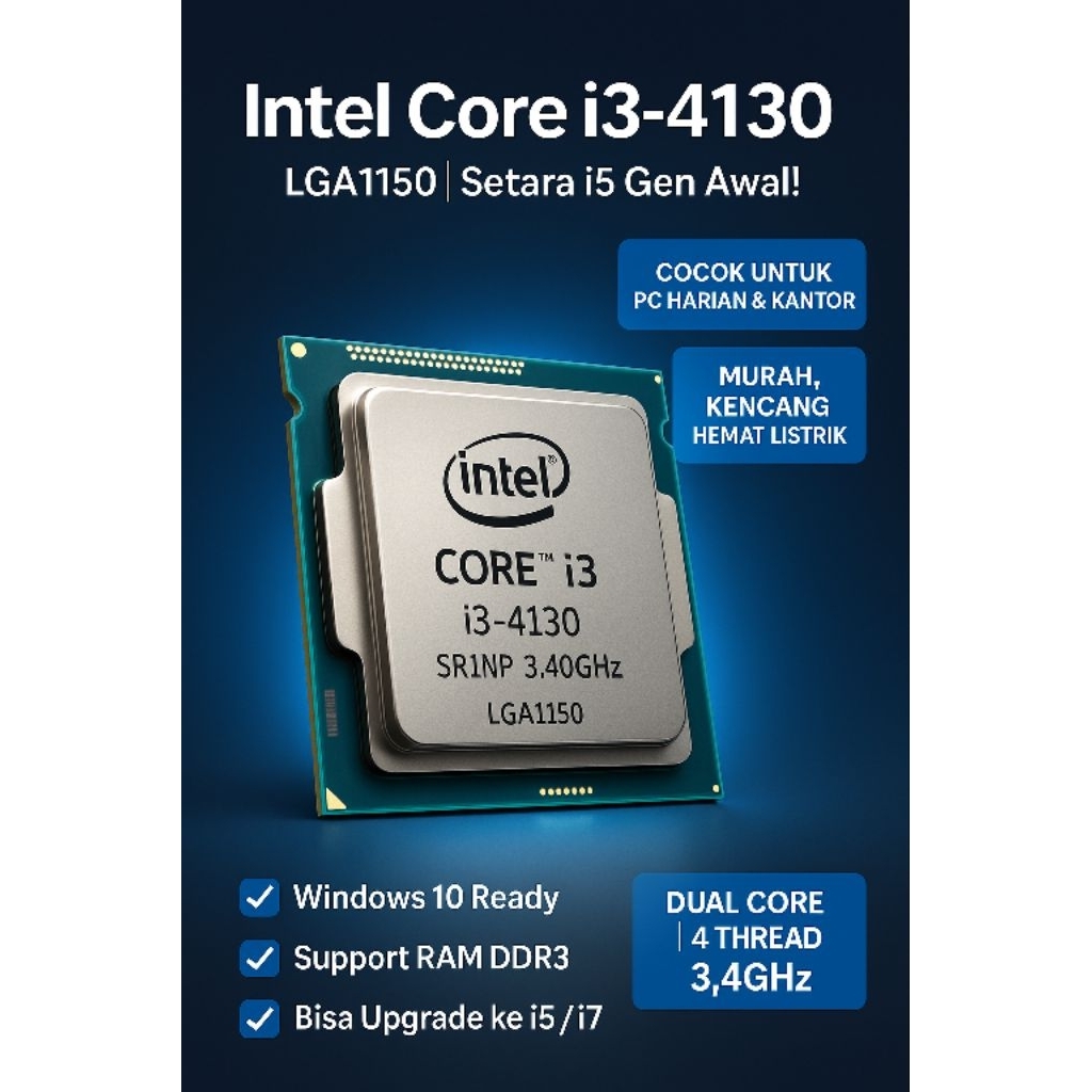 I3 Processor Lga 1150 I3 Intel Core I3-4130 LGA1150 – Dual Core - Main Image