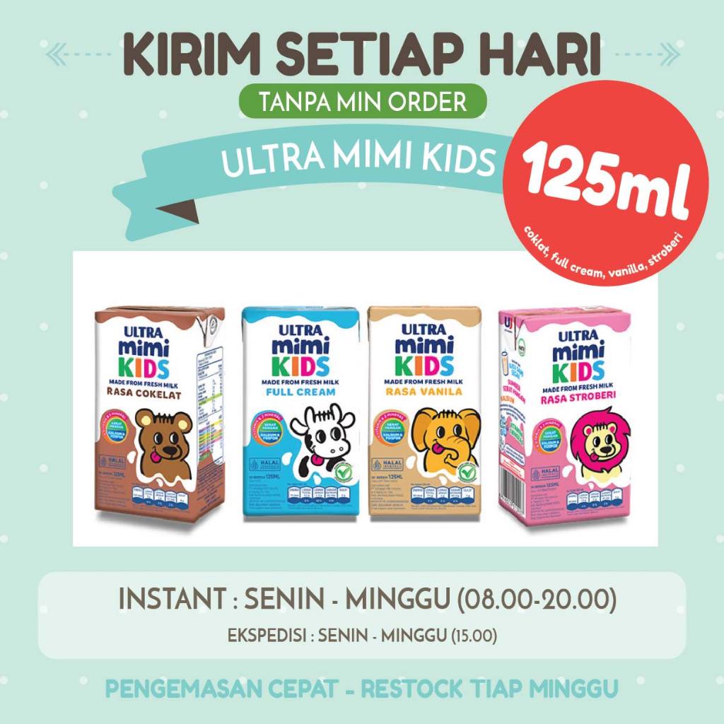 Jual Ultra Mimi Kids / Ultra Mini 125 ml Cokelat/Strawbery/Full Cream ...