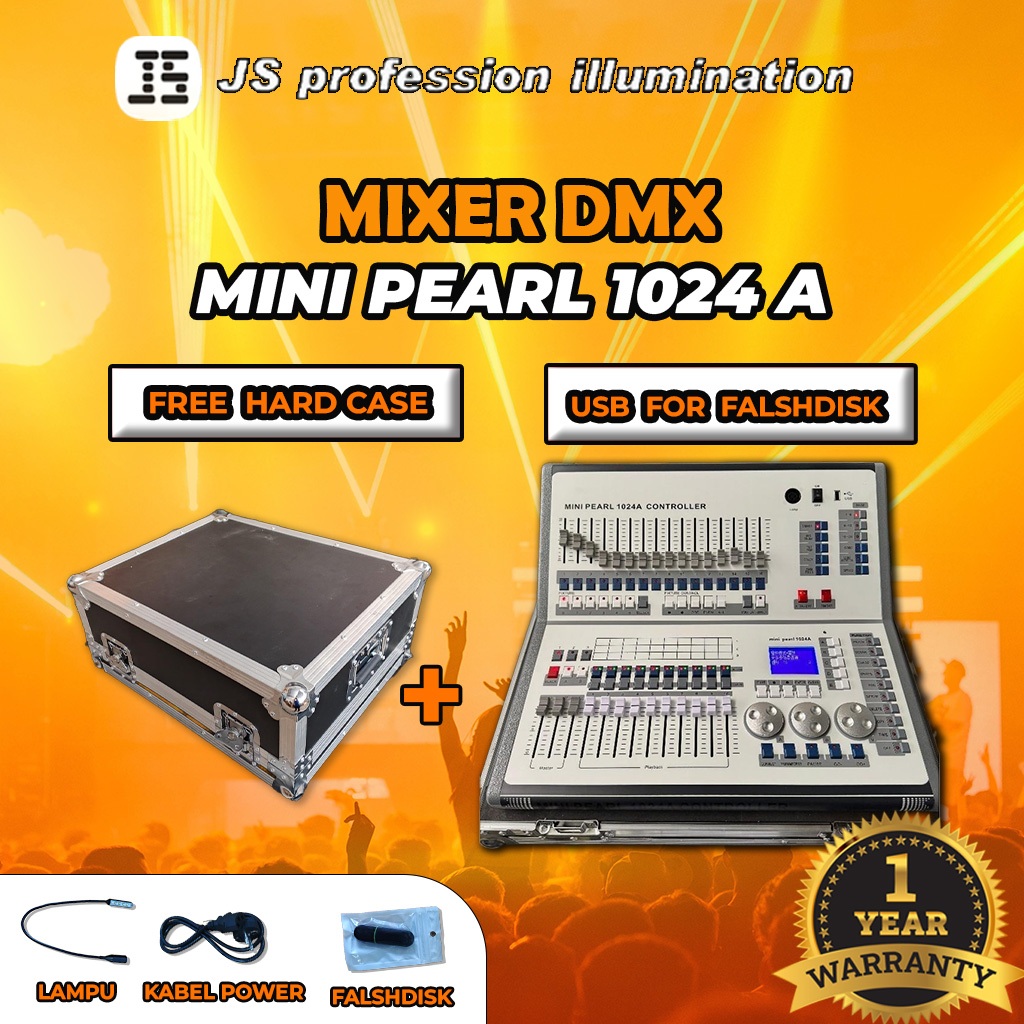 Jual MIXER MINI PEARL 1024A FREE HARDCASE SUPPORT USB MIXER DMX 512 ...