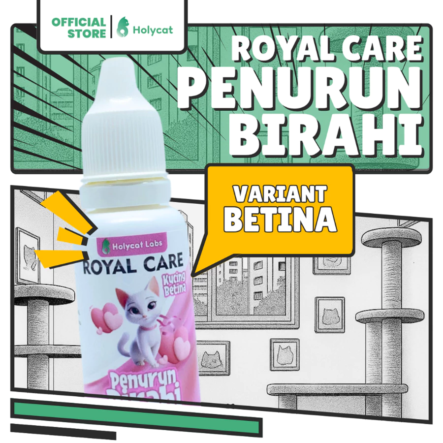 Holycatlabs Royal Care Obat Penurun Birahi Kucing Herbal Betina
