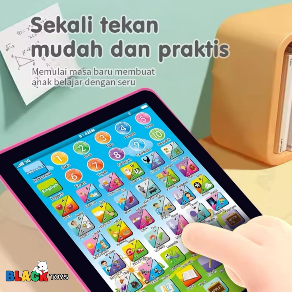 Jual BlackToys - Mini Play Pad Anak 2 Bahasa | Mainan Edukasi Bahasa ...