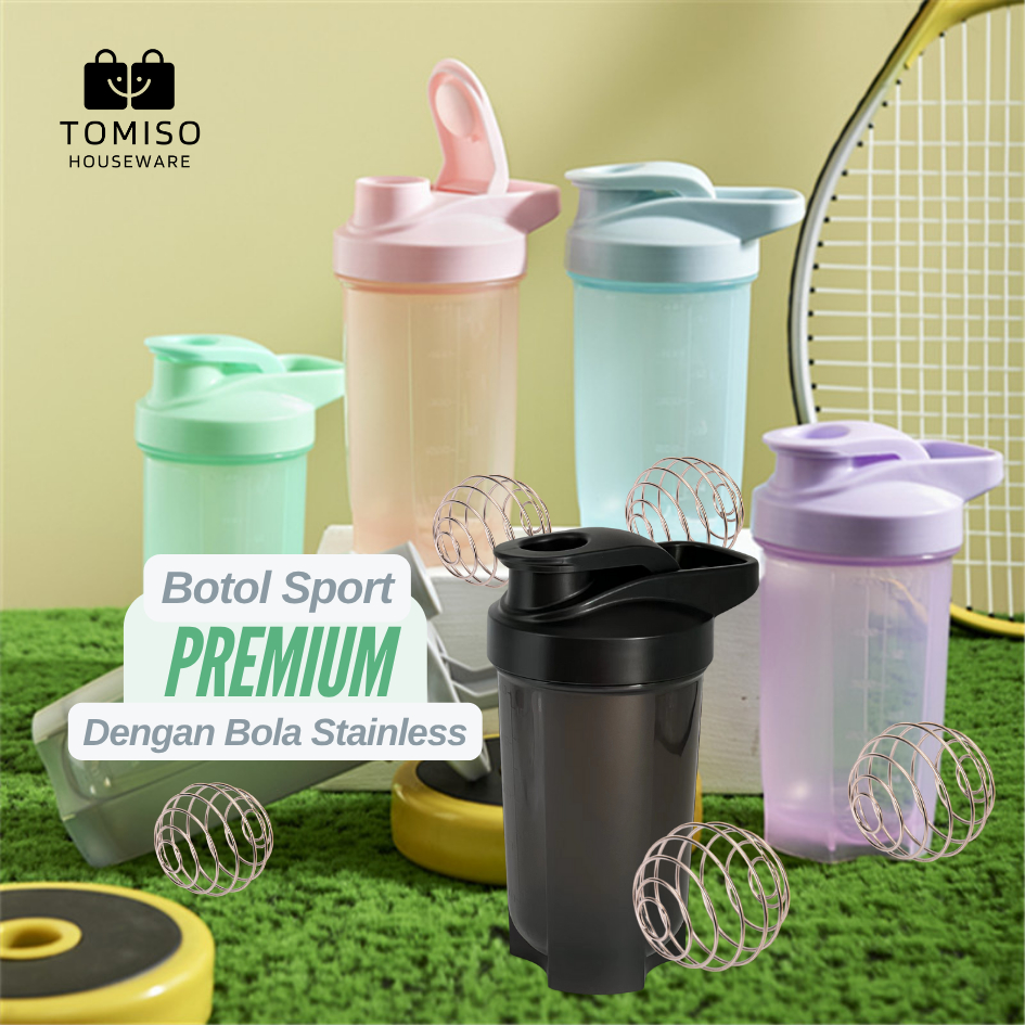 Jual SET 2 IN 1 Botol Sport kualitas PREMIUM dan bola shaker stainless ...