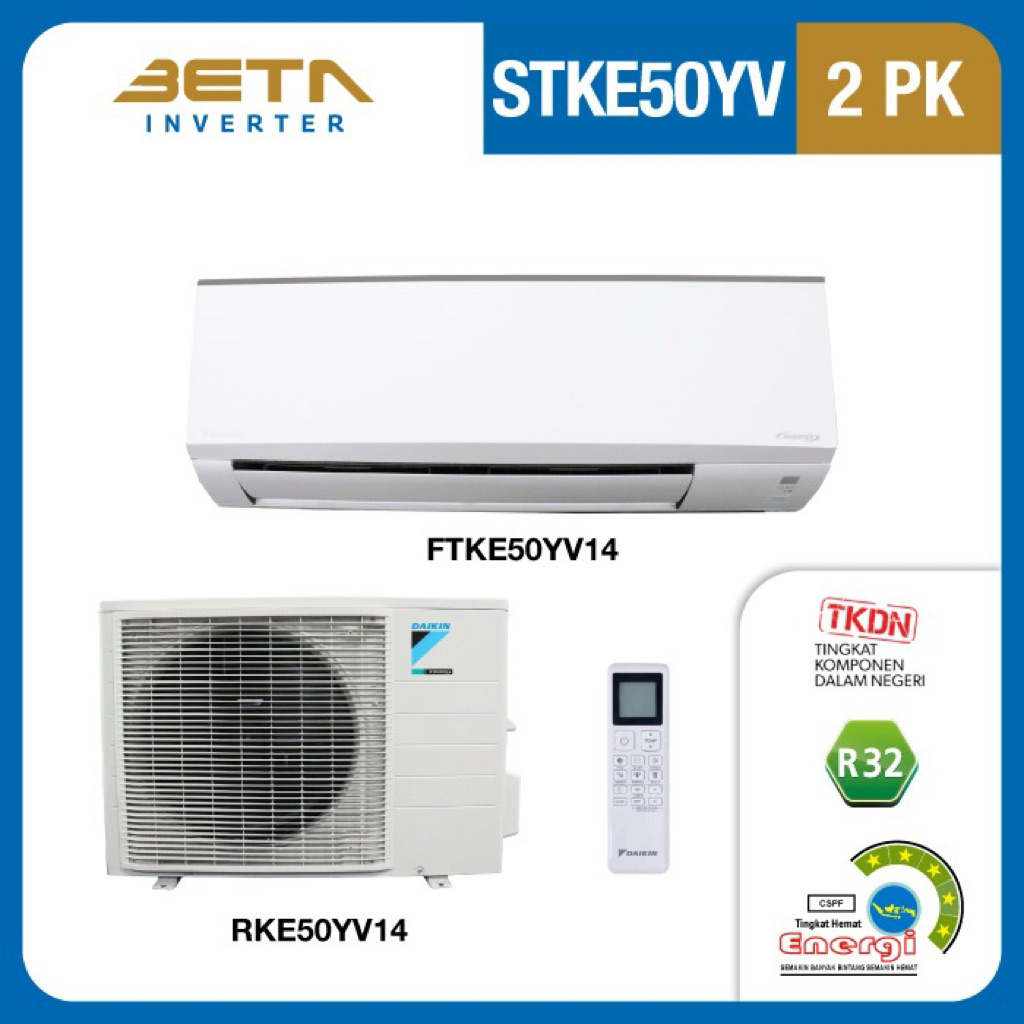 Jual AC DAIKIN SPLIT BETA INVERTER NUSANTARA 2 PK STKE50YV (INSTAN ...
