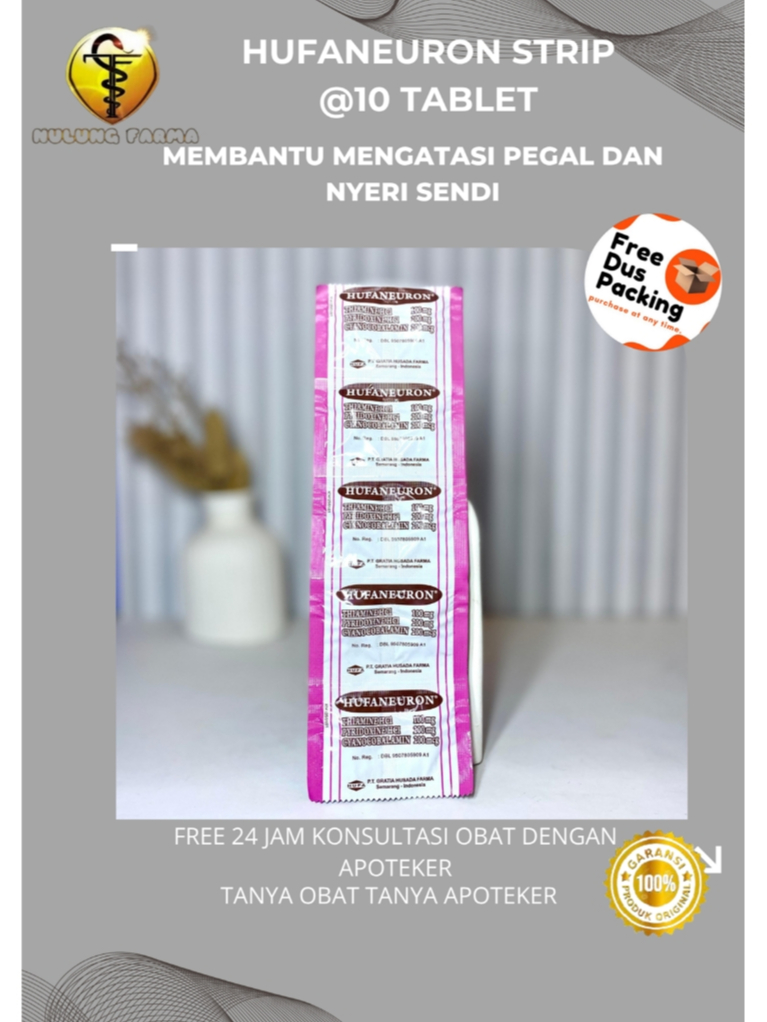 Jual HUFANEURON STRIP @10 TABLET MEMBANTU MENGATASI PEGAL DAN NYERI ...