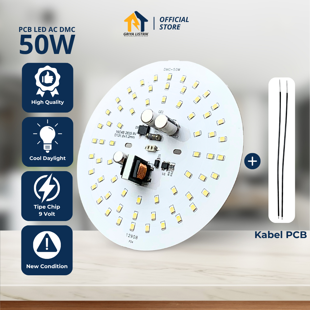Jual PCB LED AC Kode DMC 50 Watt Modul Lampu D 131.8 mm Nyala Putih ...