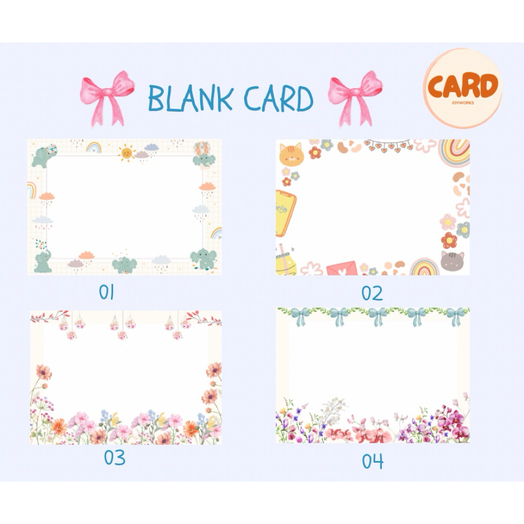 Jual KARTU / STICKER / UCAPAN BLANK CARD | Shopee Indonesia