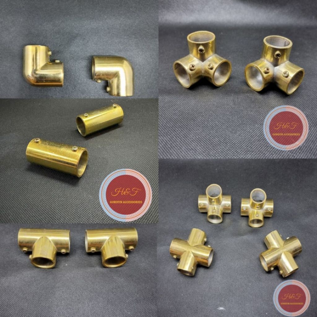 Jual Sambungan Rel Gorden Besi Stainless Gold/Sambungan Siku Rel Rollet ...