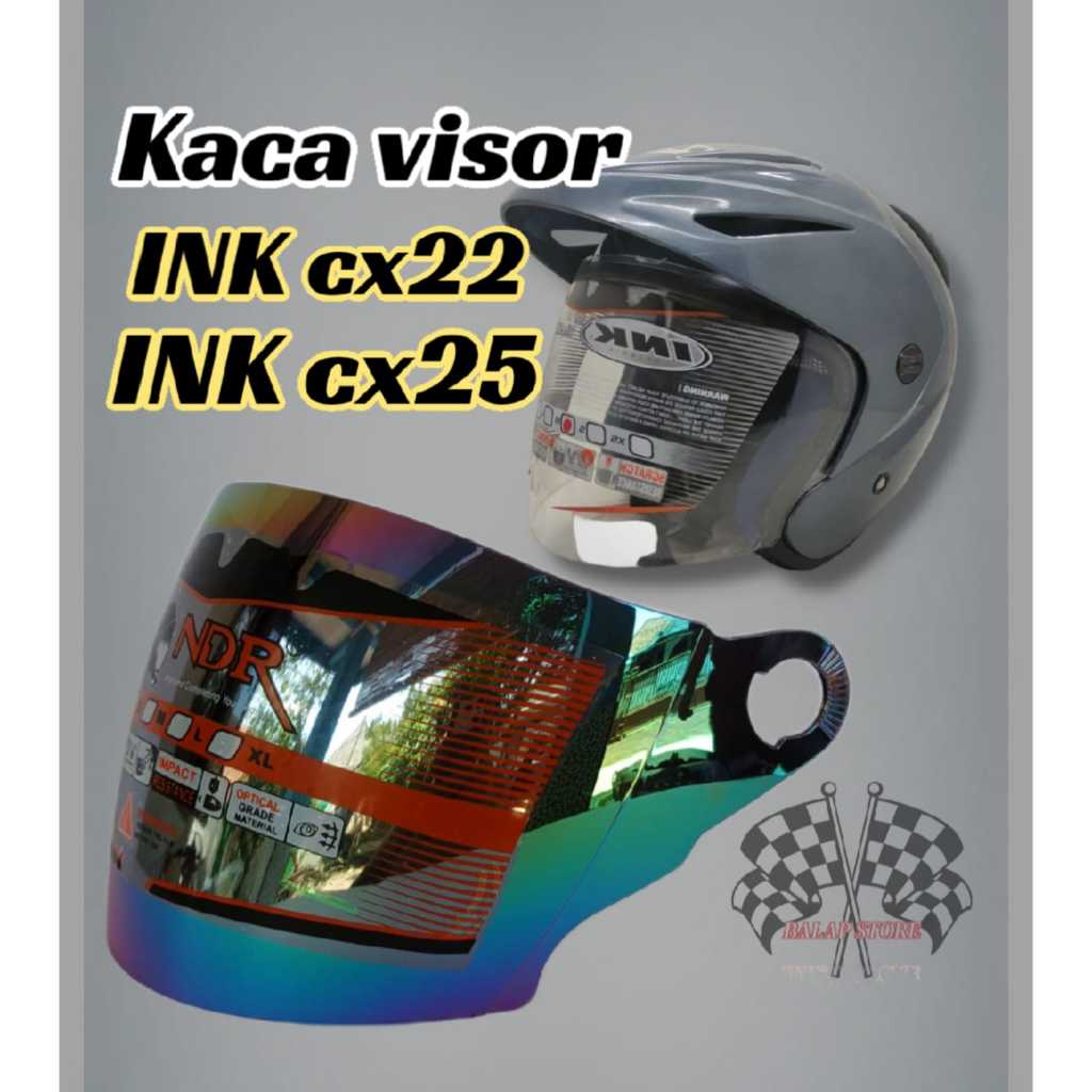 Jual Kaca helm INK CX22 visor helmet ink cx25 warna hitam bening silver ...