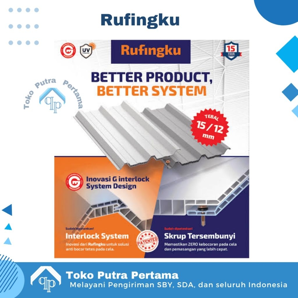 Jual Rufingku Atap UPVC tebal 12mm & 15mm | Shopee Indonesia