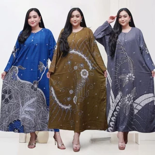 Prass Official - Daster Jumbo Longdress Ld 125 Lengan Panjang Bahan Rayon Tebal Busui Bumil Friendly