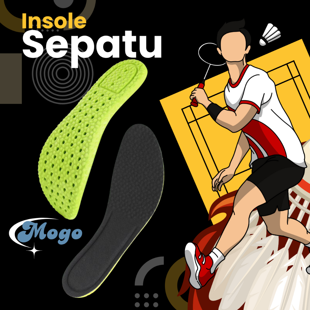 Jual Insole Olahraga Badminton Sepatu Mogo MISH1B Alas Kaki Sol Shoe ...