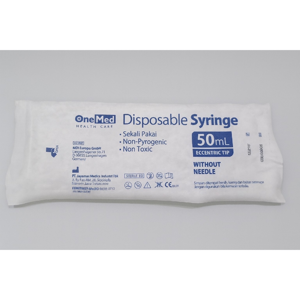 Jual Syringe Spuit Spoit 50cc Eccentric Tip - Lubang Samping Onemed pcs ...