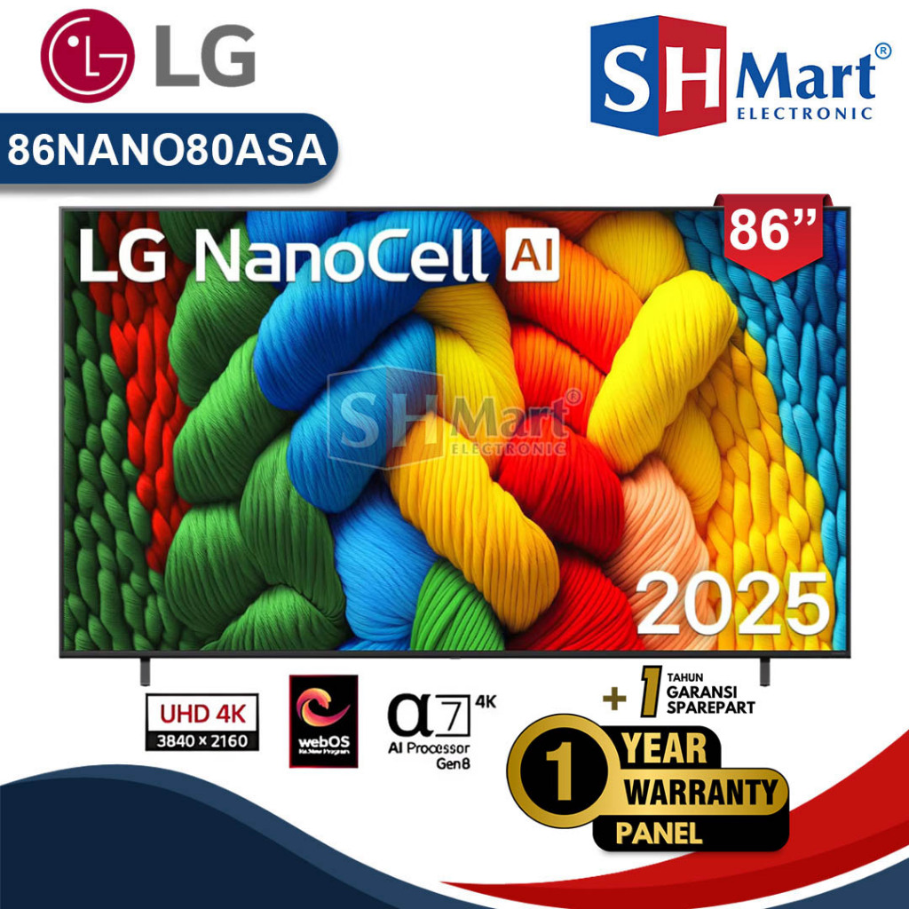 Jual Lg Smart Tv 86 Inch NanoCell AI 86NANO80ASA UHD 4K Magic Remote ...