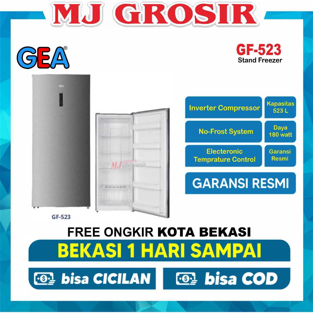 Jual GEA FREEZER GF 523 GF-523 4 RAK FREESER ES BATU ASI DLL | Shopee ...