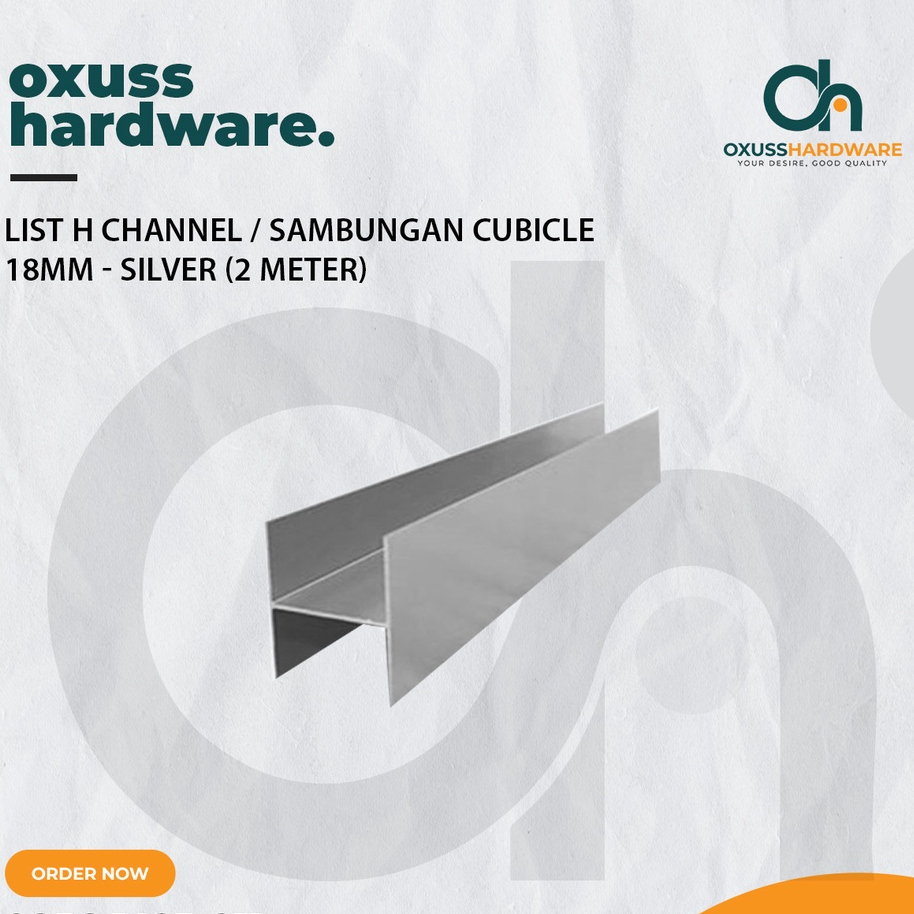 Jual List H channel / sambungan cubicle 18MM - Silver (2 Meter ...