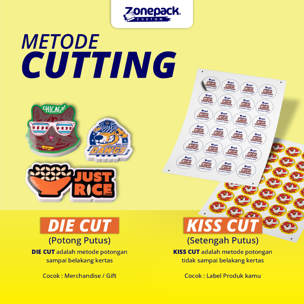 Jual Cetak Sticker Custom Chromo | DIE CUT (Potong Putus) | Sticker ...