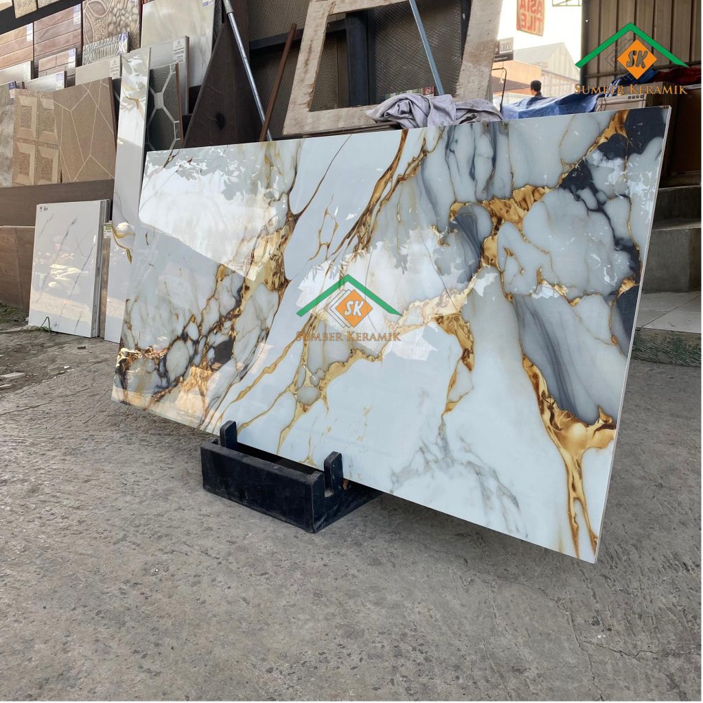 Granite lantai 60x120 Rowan bianco | Sakarmarbo | Glossy