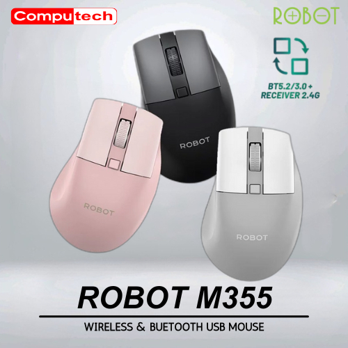 Jual ROBOT Mouse 2.4G Wireless & Bluetooth M355 Silent Click USB For PC ...