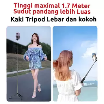 OCEANBLUE Tripod Konten Kreator Tongsis Handphone Remote Selfie Stick OB168 170 Cm Holder Stand