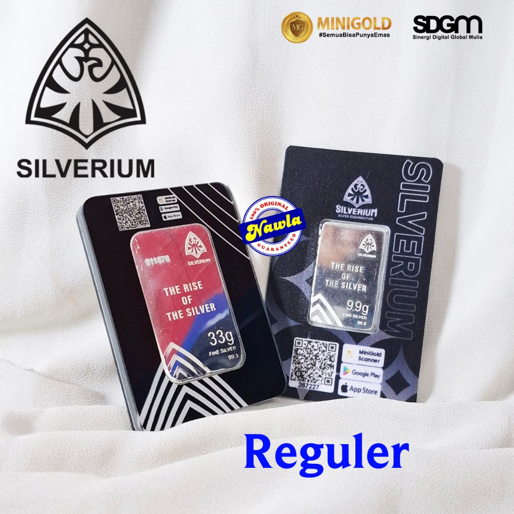 Jual Silverium 9.9 gr 33 gr Logam Mulia Perak 999 Reguler Series Produk ...